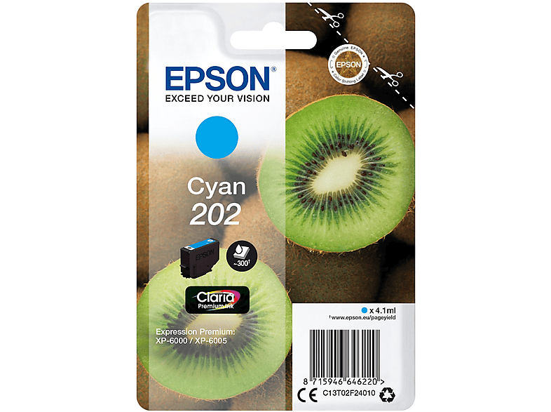EPSON 202 (C13T02F24010) cyan Tinte