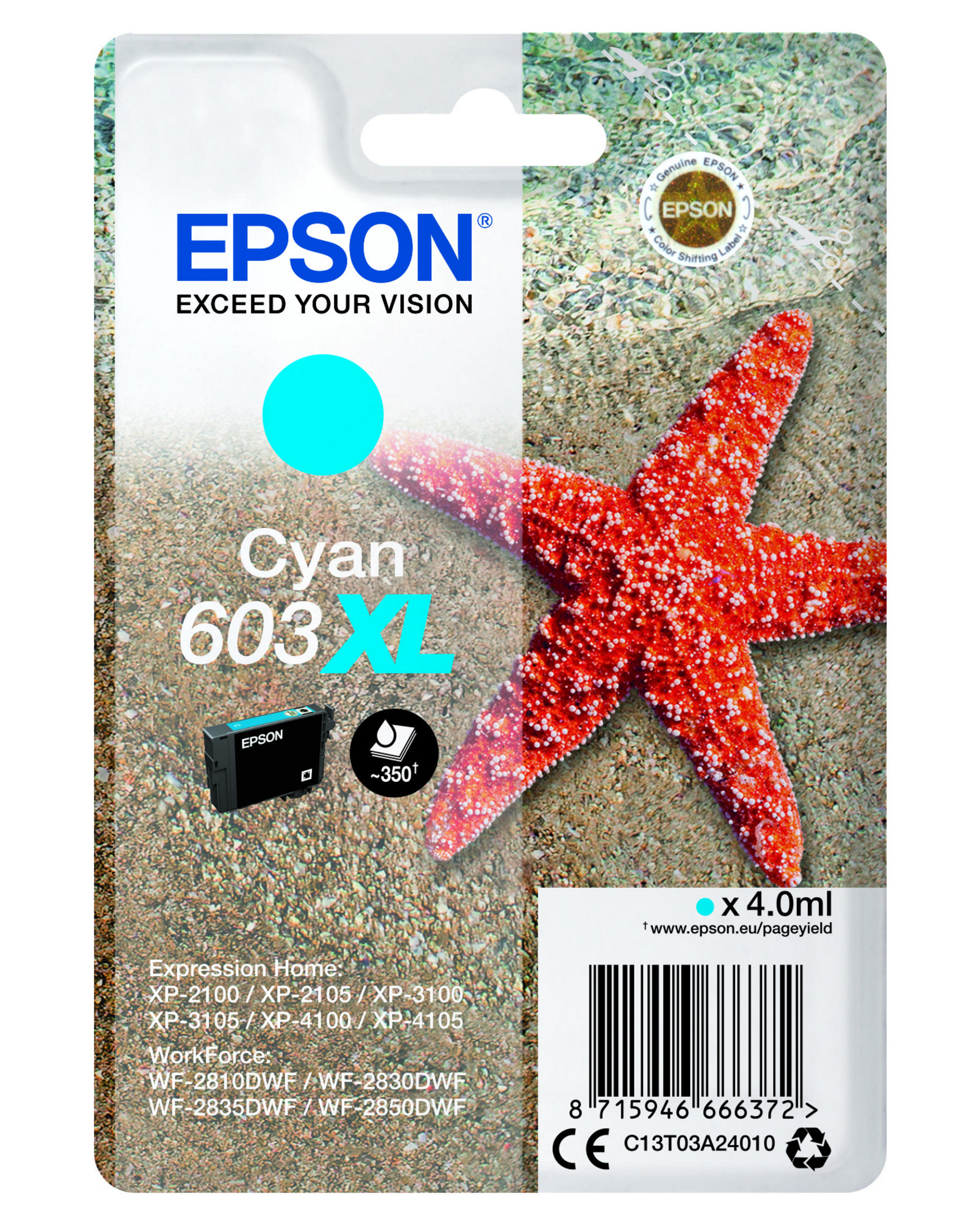 603XL cyan (C13T03A240) Tinte EPSON