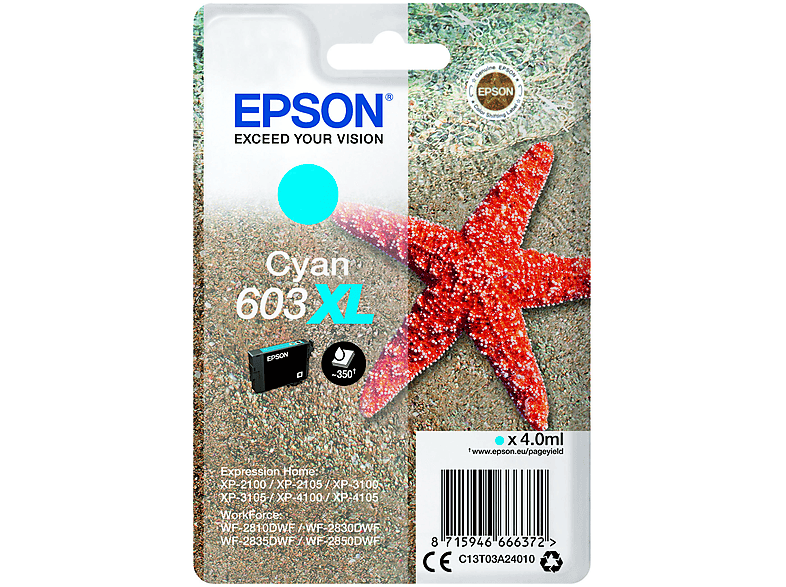 EPSON 603XL Tinte (C13T03A240) cyan