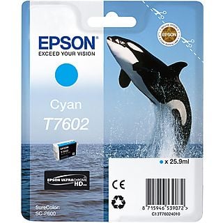 EPSON C13T76024010 CYAN (WAL) SC P600 Tintenpatrone Cyan (C13T76024010)