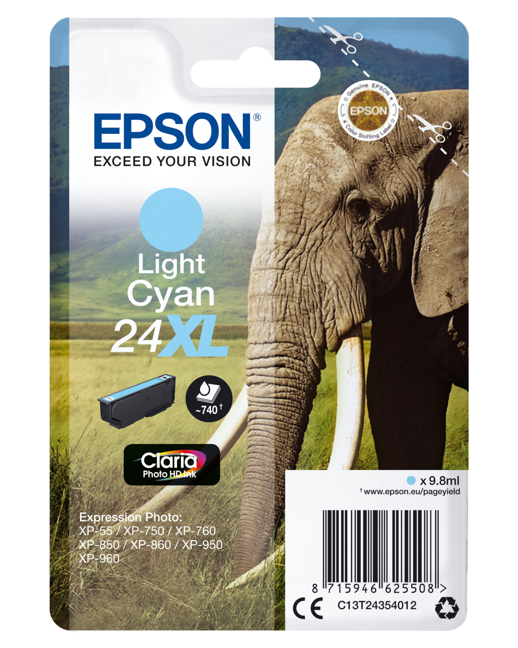 EPSON 24XL (C13T24354012) Tinte photo cyan