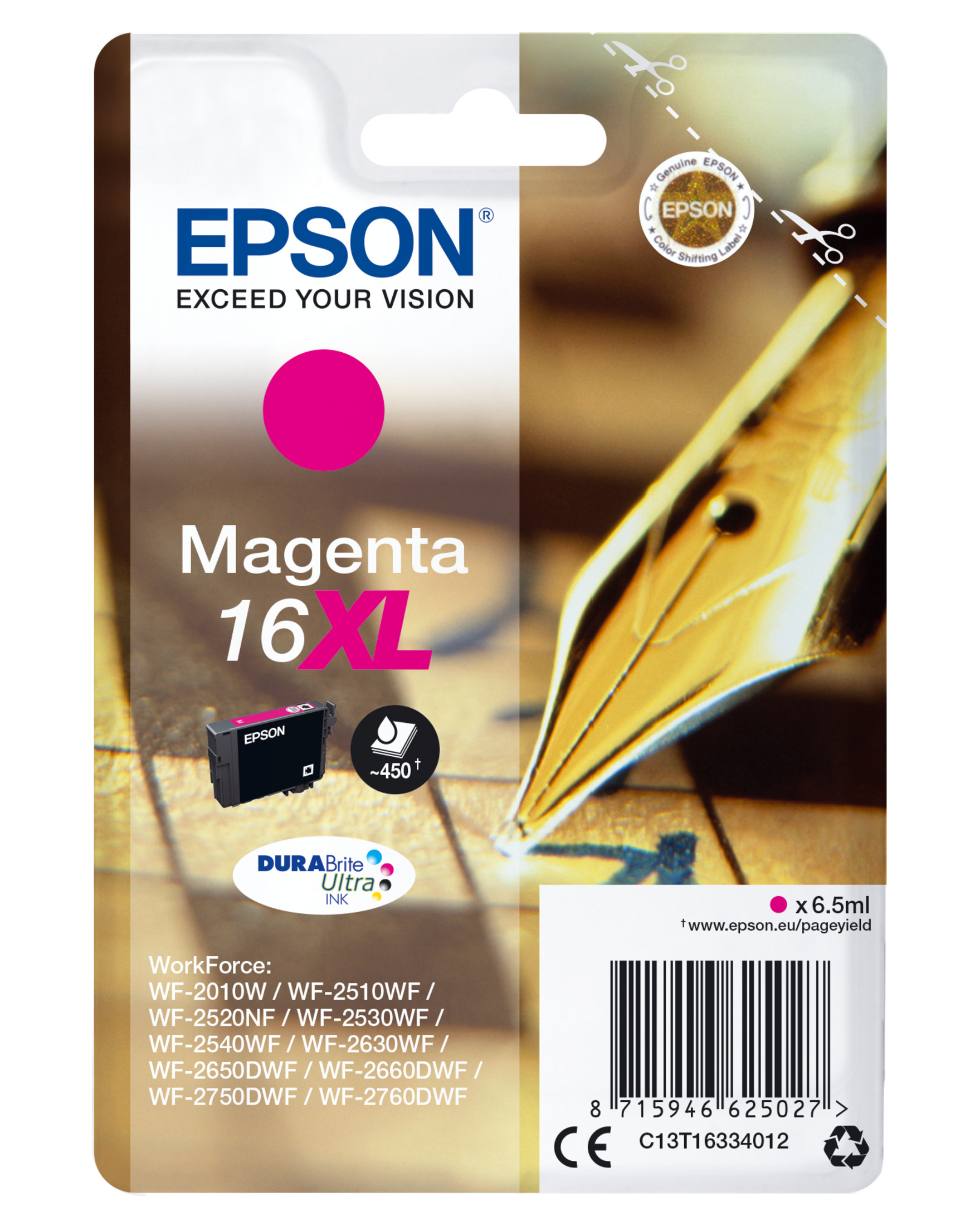 EPSON Tinte (C13T16334012) magenta 16XL