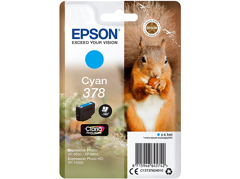 EPSON 378 Tinte cyan (C13T37824010)