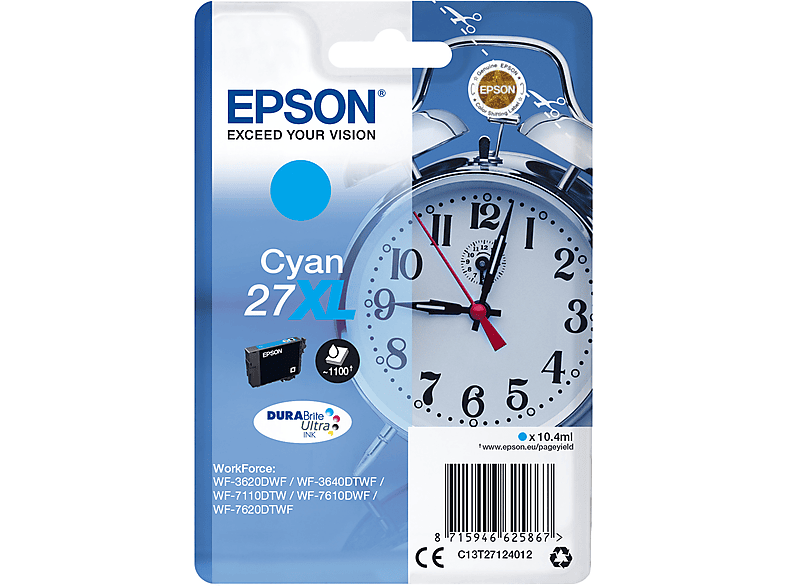 EPSON 27XL cyan Tinte (C13T27124012)