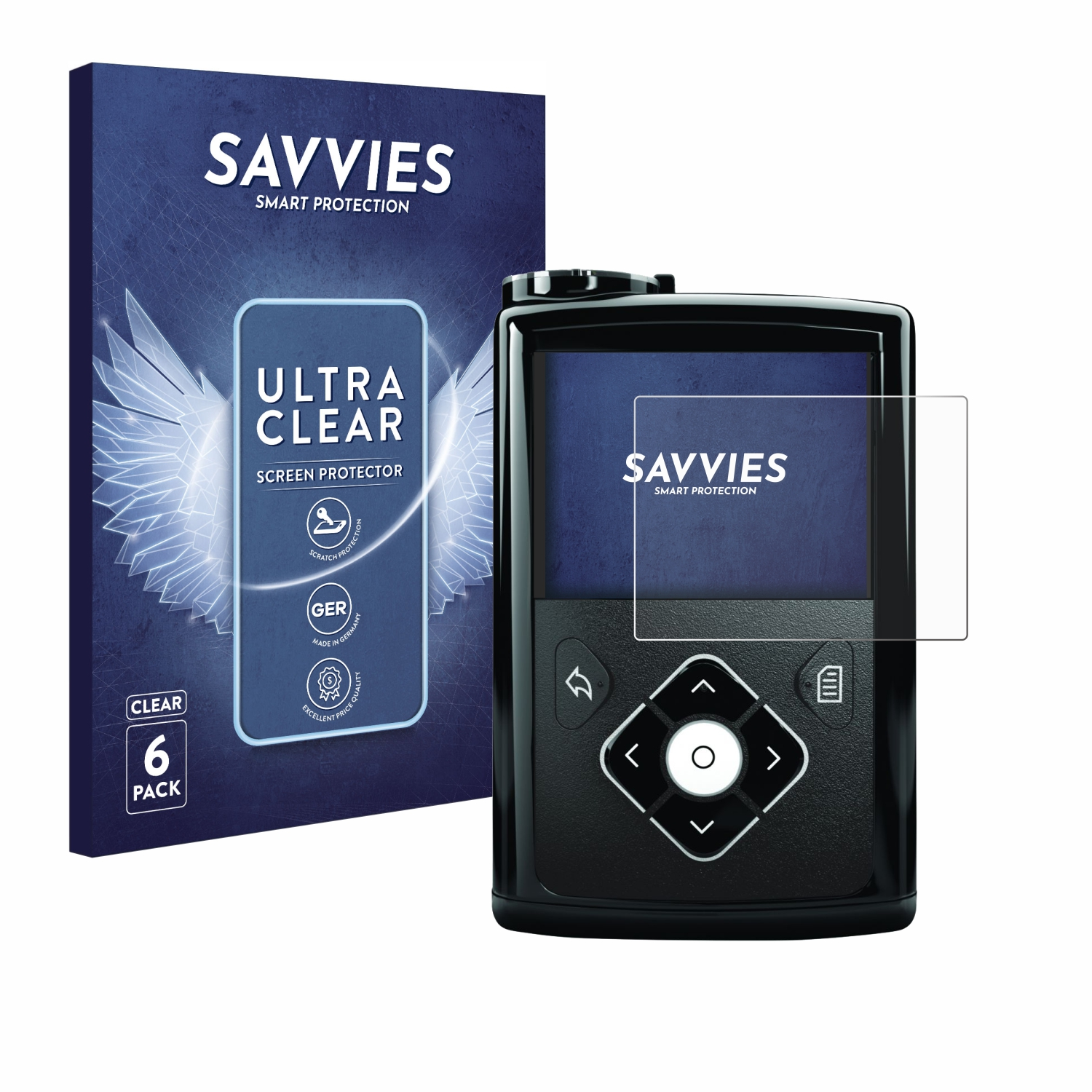 Minimed klare 6x SAVVIES Medtronic 640G) Schutzfolie(für