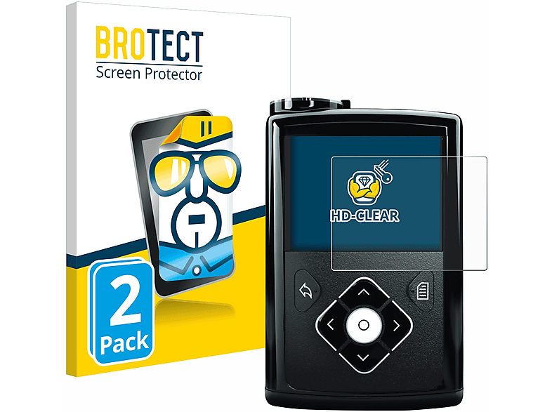 BROTECT 2x klare Schutzfolie(für Medtronic Minimed 640G)