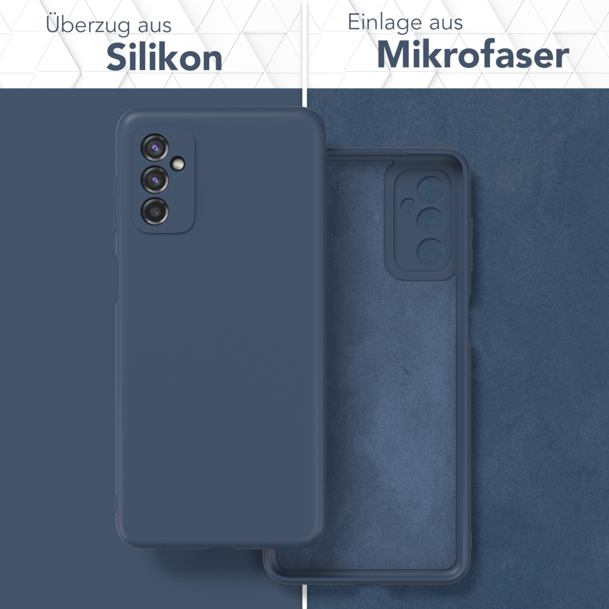 EAZY CASE TPU Silikon Matt, Handycase M52 Galaxy Backcover, Dunkelblau 5G, Samsung