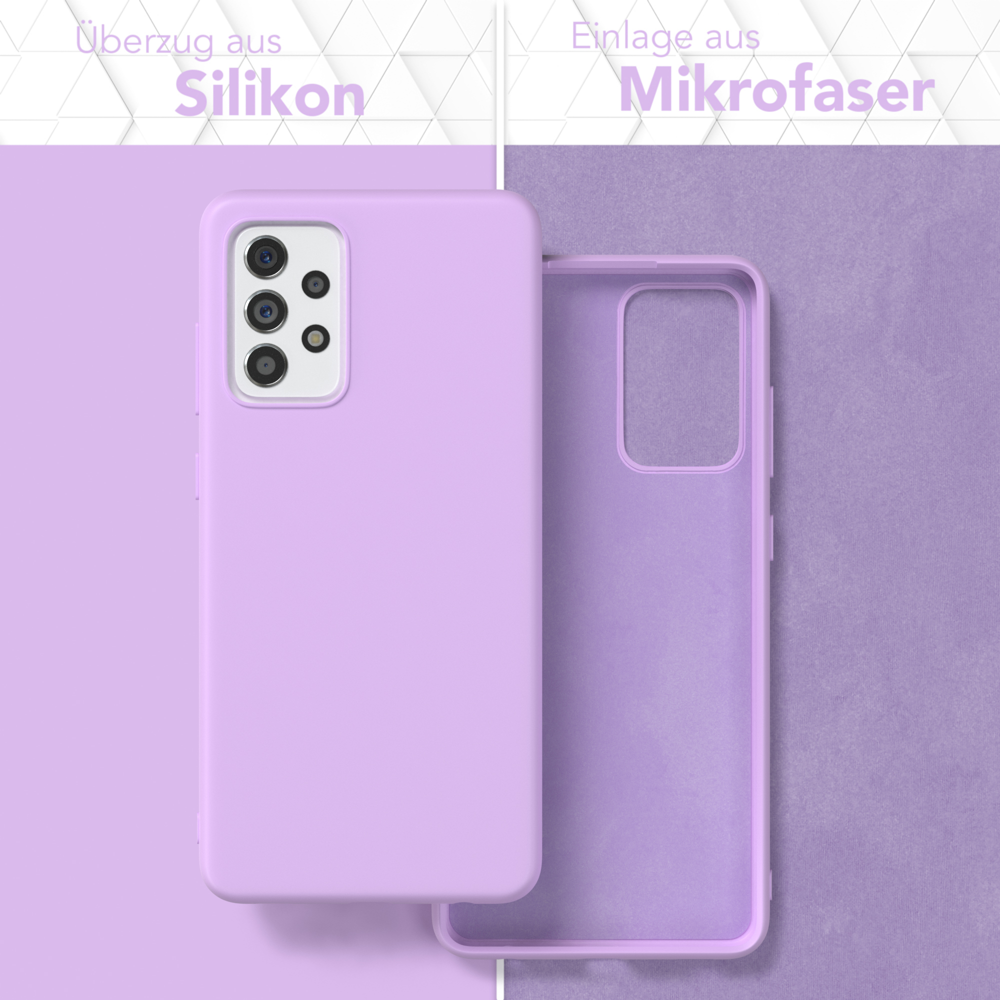 EAZY CASE TPU Silikon Backcover, Lila A72 Matt, / Samsung, A72 Galaxy Lavendel 5G, Handycase