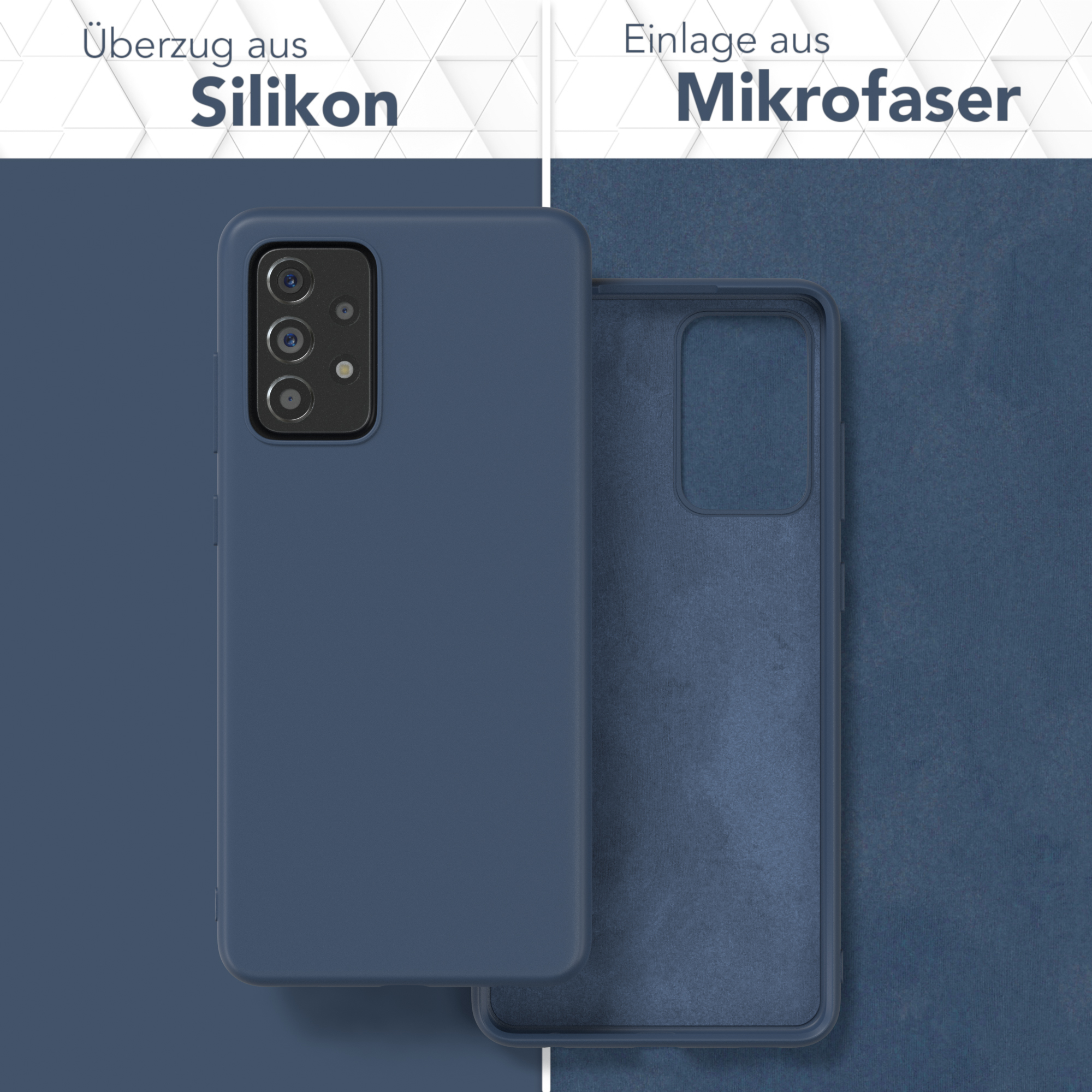EAZY CASE TPU Silikon Dunkelblau / 5G, Backcover, A72 Matt, Galaxy A72 Handycase Samsung