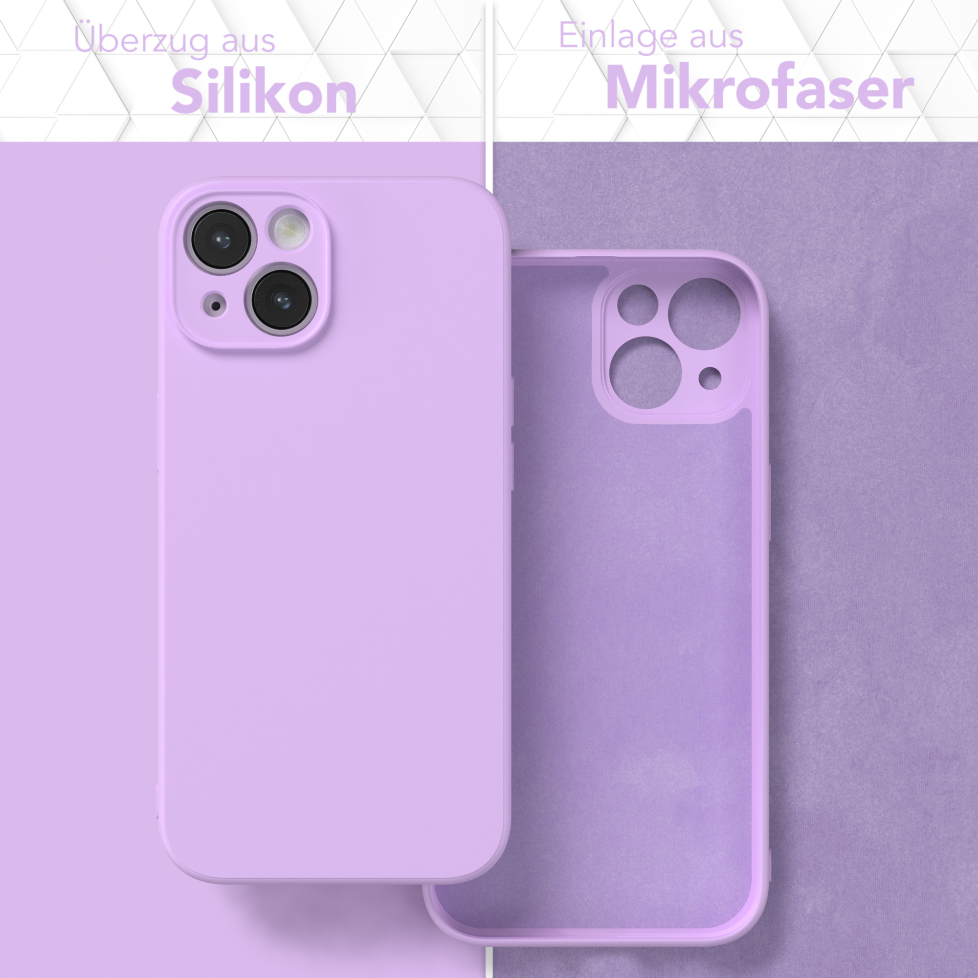 Lila CASE Lavendel iPhone 14, Backcover, EAZY Apple, Matt, Handycase Silikon TPU