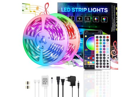 DEDOM Bluetooth 30M Lichtleiste,Bareboard RGB, LED-Licht, APP Steuerung,  Mit Fernsteuerung LED RGB Leuchtstreifen