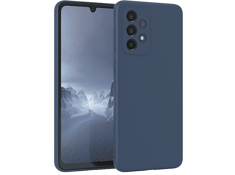 Handycase Backcover, Matt, A33 Dunkelblau Silikon Galaxy 5G, Samsung, TPU EAZY CASE