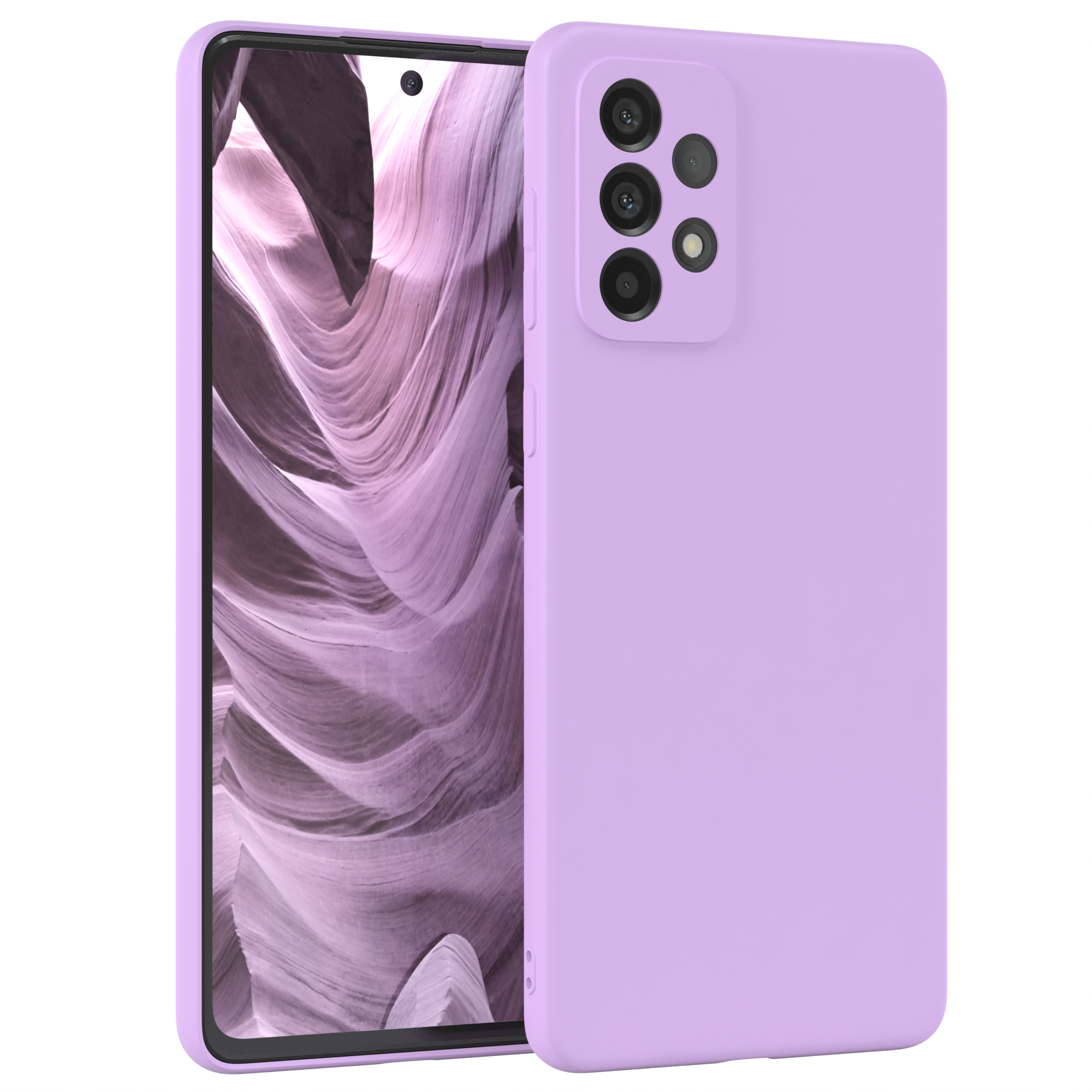 Samsung, Galaxy TPU Lila A73 Lavendel EAZY Matt, CASE Backcover, Silikon Handycase 5G,