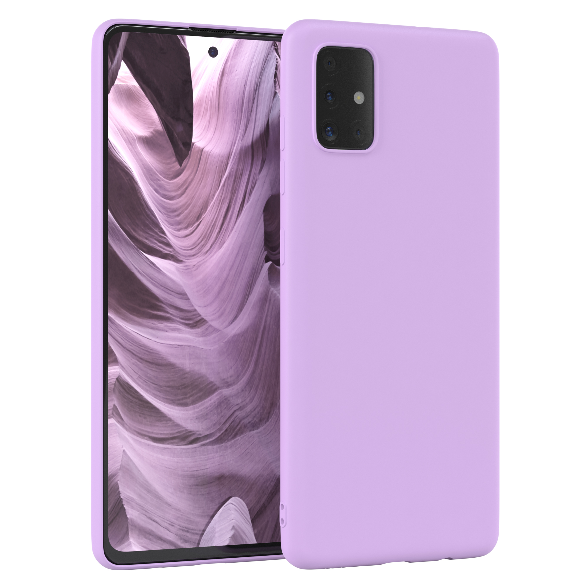 A51, CASE TPU Galaxy Lavendel Lila EAZY Backcover, Handycase Matt, Silikon Samsung,