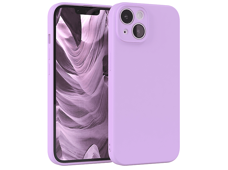 EAZY CASE TPU Lavendel Handycase Apple, iPhone Lila Silikon Matt, Backcover, 14