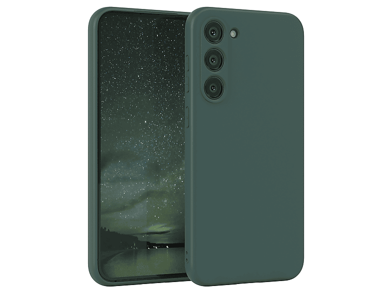 EAZY CASE Samsung, Grün S23 Plus, TPU Nachtgrün / Backcover, Silikon Handycase Matt, Galaxy