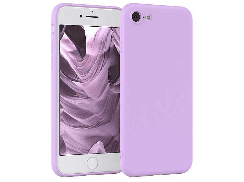 SE 7 / TPU Lila 2022 2020, Apple, iPhone / EAZY Silikon Backcover, CASE Handycase iPhone 8, Lavendel SE Matt,