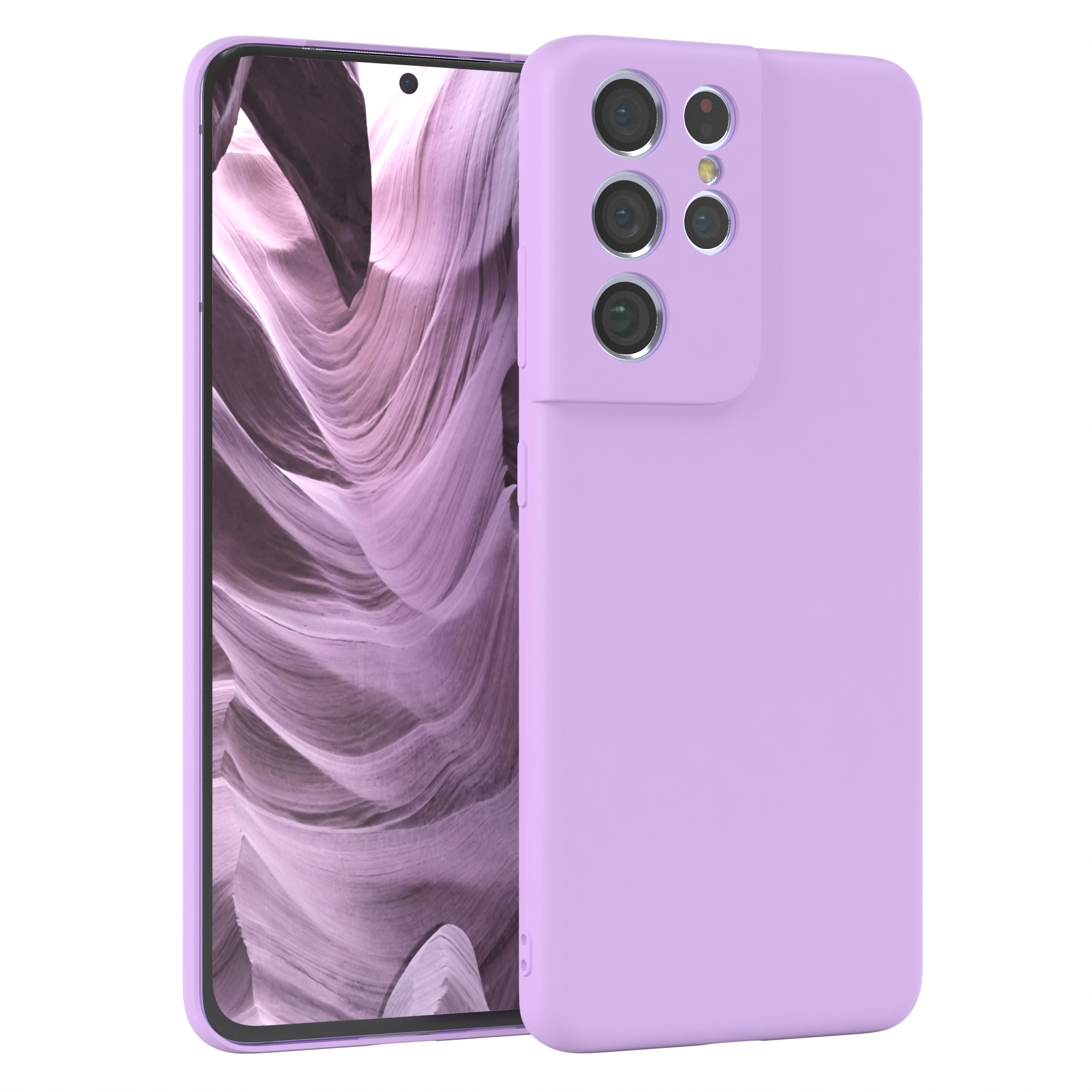 Handycase CASE Ultra S21 TPU Lavendel Backcover, Silikon Lila EAZY Samsung, Matt, 5G, Galaxy