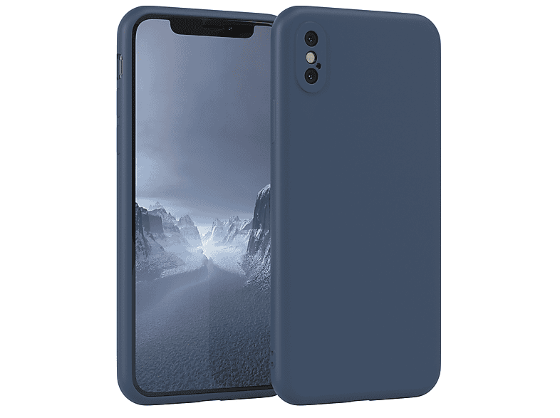 EAZY CASE TPU Silikon Handycase Matt, Backcover, Apple, iPhone XS Max, Dunkelblau