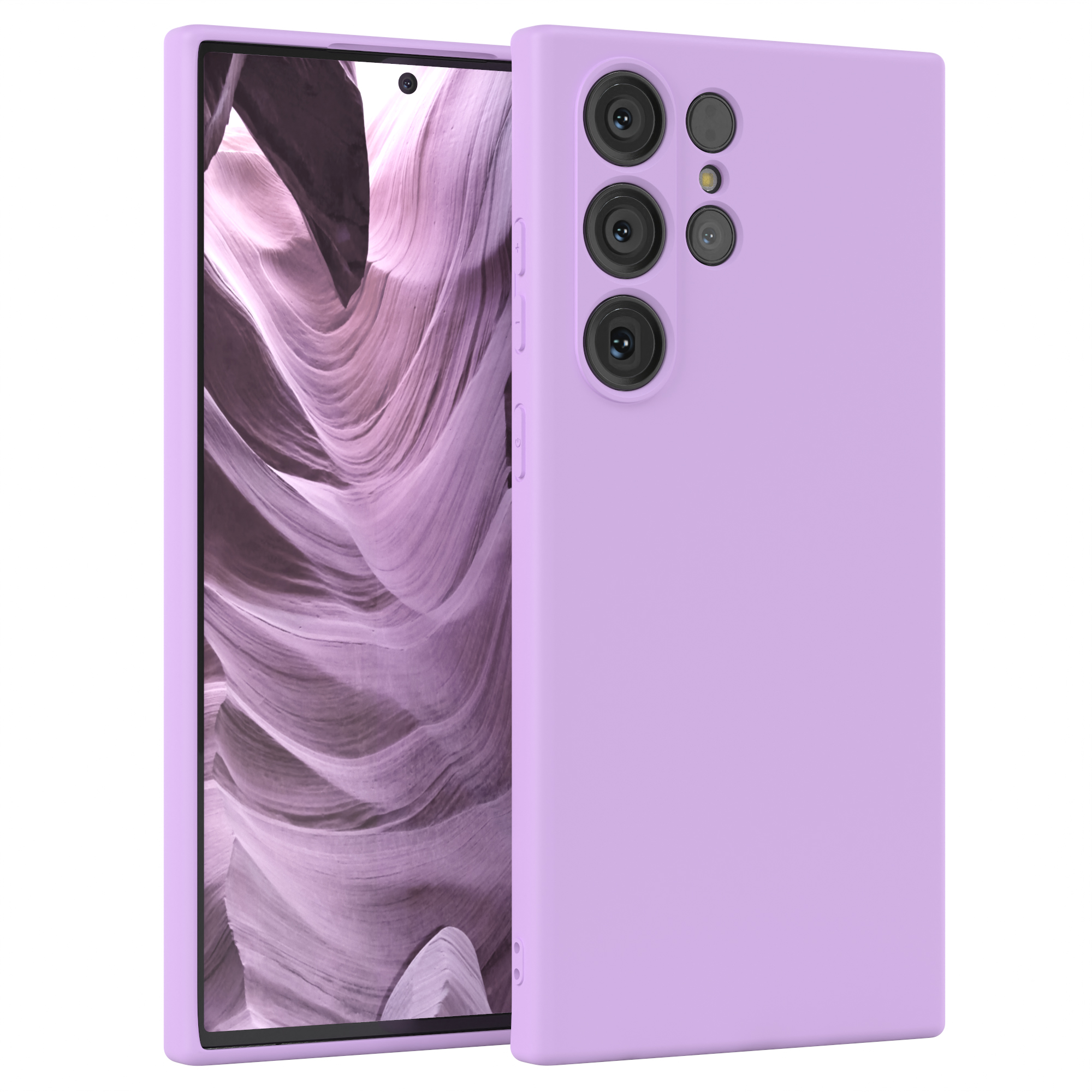 EAZY CASE TPU Silikon Handycase Galaxy Lila Backcover, S23 Lavendel Matt, Samsung, Ultra