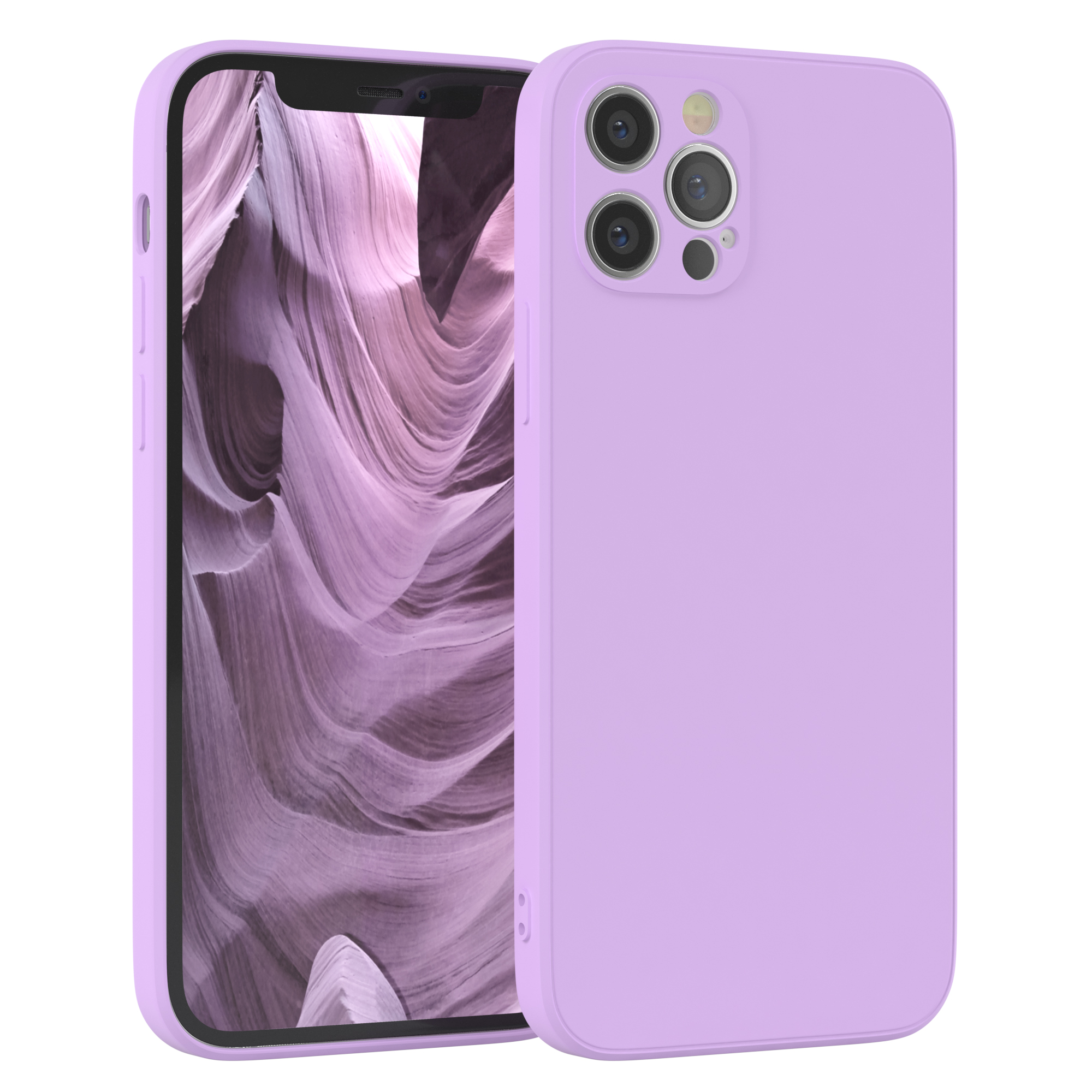 EAZY CASE TPU Silikon Apple Pro, Matt, Backcover, iPhone Apple, Lila Handycase Lavendel 12