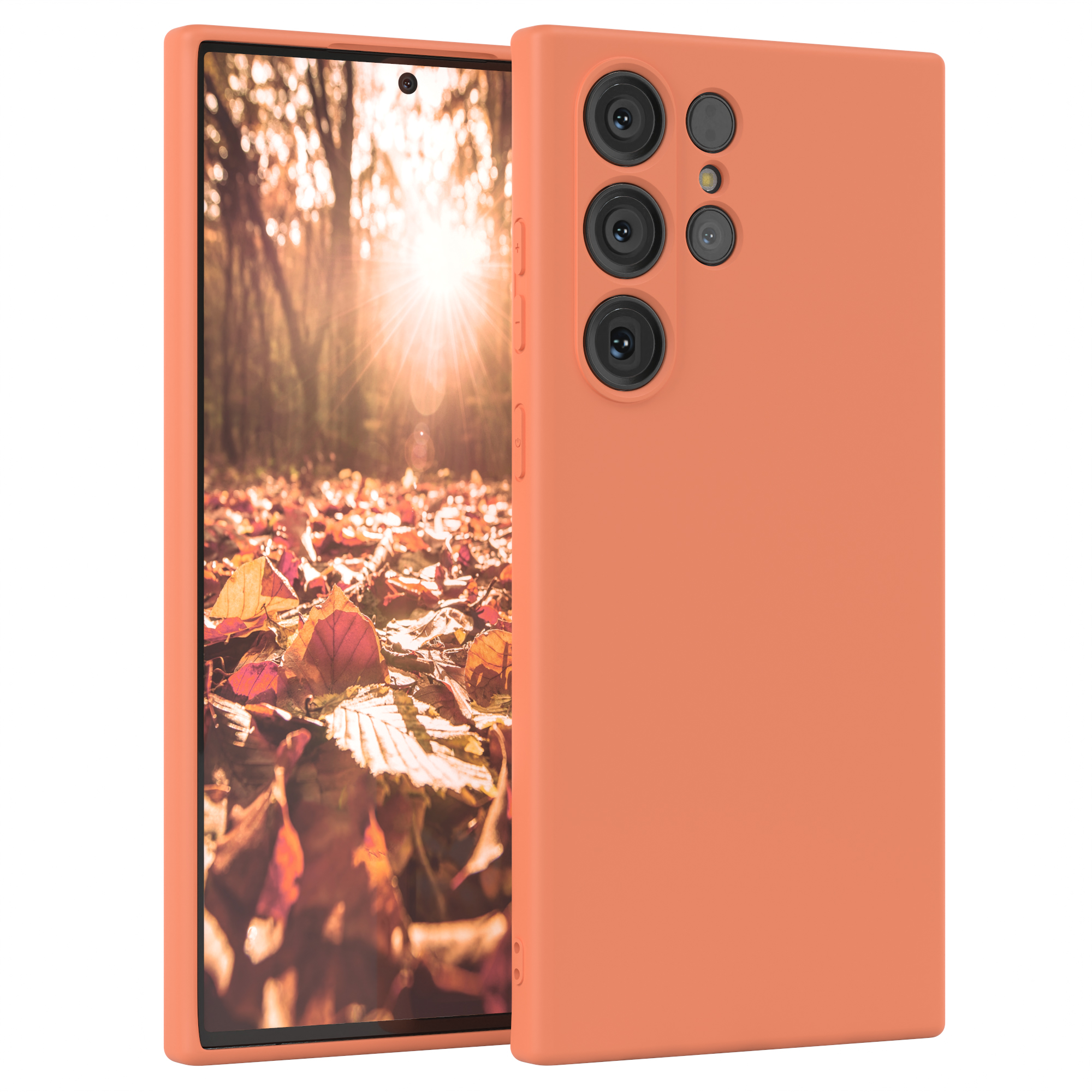 EAZY CASE TPU Silikon Handycase Galaxy Ultra, Orange Matt, Backcover, S23 Samsung
