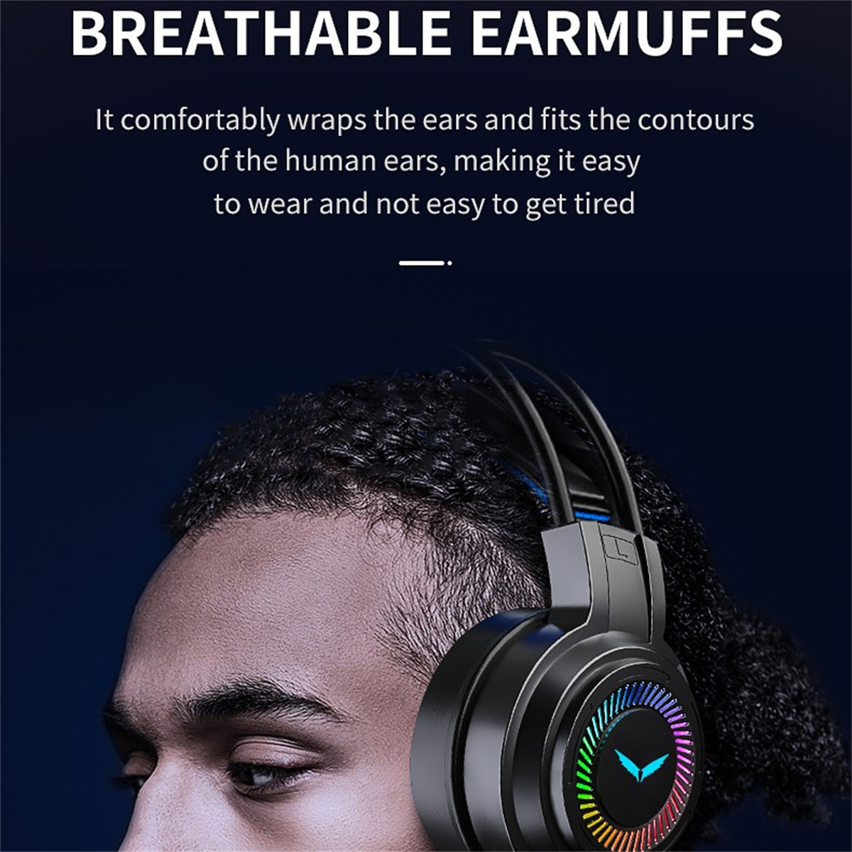SYNTEK Kopfhörer mit Bluetooth Mikrofon, mit Over-ear Kopfhörer schwarz Bluetooth Kopfbügel 7.1-Kanal-Kabelkopfhörer
