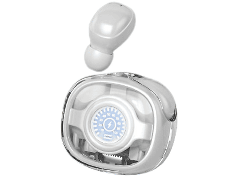 SYNTEK Bluetooth Kopfhörer, weiß weiß In-ear Digital Ohr Kopfhörer Mini Kopfhörer, Display im Bluetooth Bluetooth drahtlose Sport