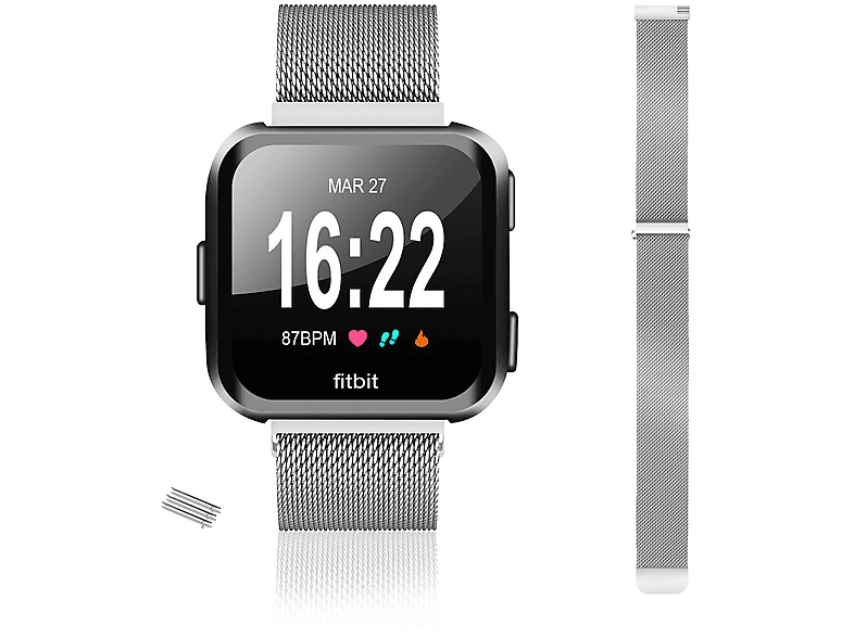 2 Smartwatch /Lite, Silber Smartwatch-Armband Armbänder, Uhrenarmbänder, Fitbit, 18mm, Fitbit Watch für / Smartwatch-Armband, Versa DIIDA