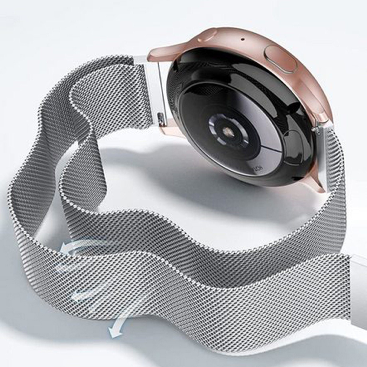 DIIDA Smartwatch-Armband 2 /Lite, Smartwatch Armbänder, Uhrenarmbänder, 18mm, für Versa / Fitbit, Fitbit Watch Silber Smartwatch-Armband