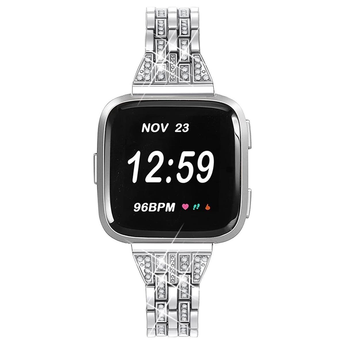DIIDA Smartwatch-Armband Watch Band, Smartwatch Band, Armbänder, Silber 2/Versa Lite/Versa SE, Versa/Versa für Watch 22mm, Fitbit