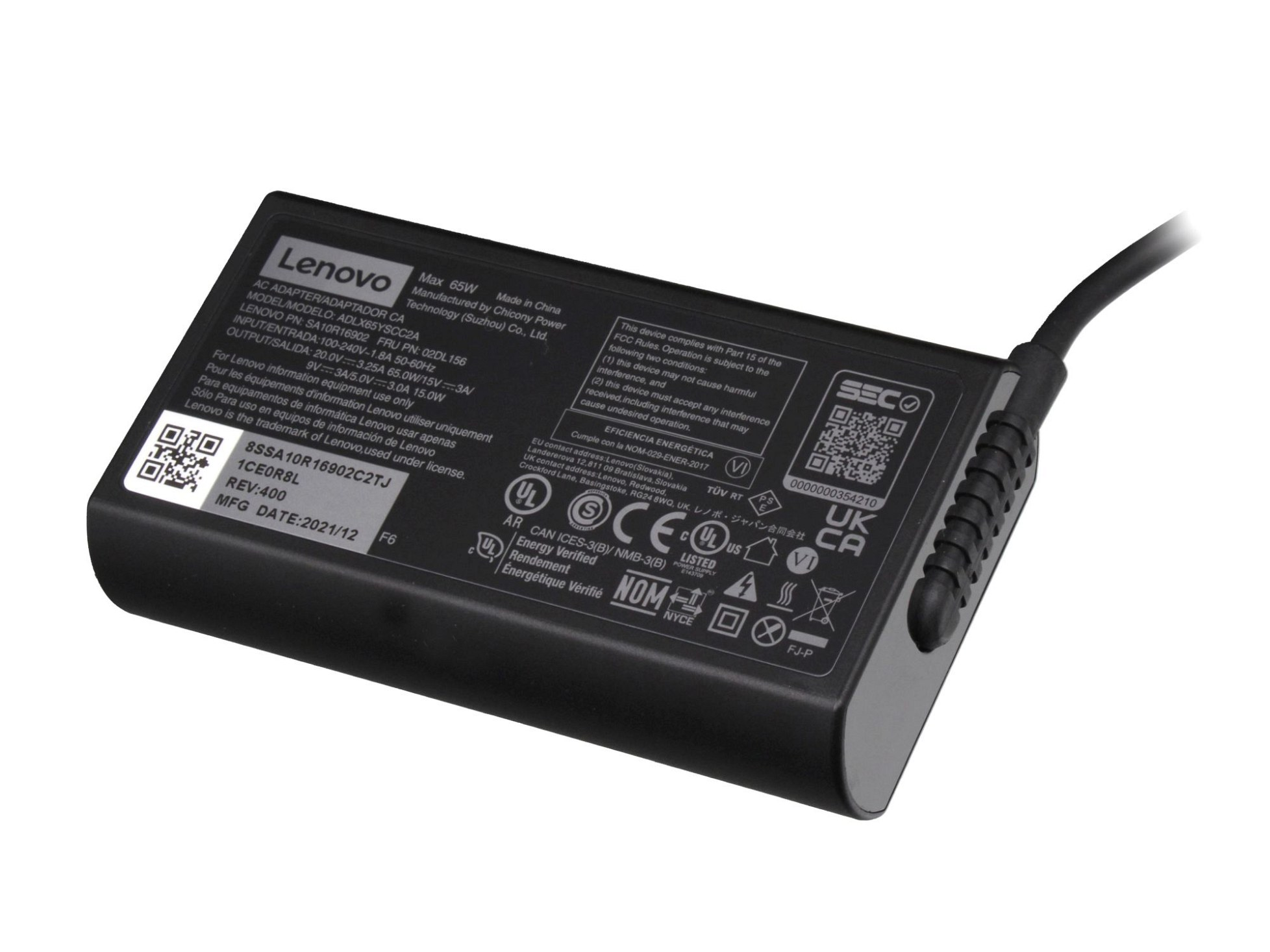 65 Watt Netzteil LENOVO USB-C abgerundetes 5A11J62100 Original