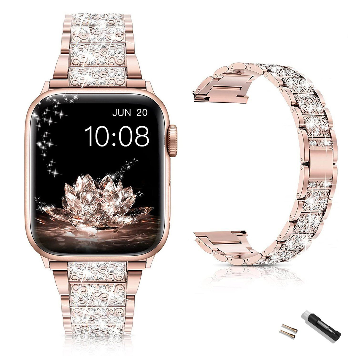 NAXSIR 38/40/41mm ,für iwatch1-9 Generation SE, Smartwatch Armbänder,  Apple, für iWatch, Serie 7, 6, 5, 4, 3, 2, SE, Roségold