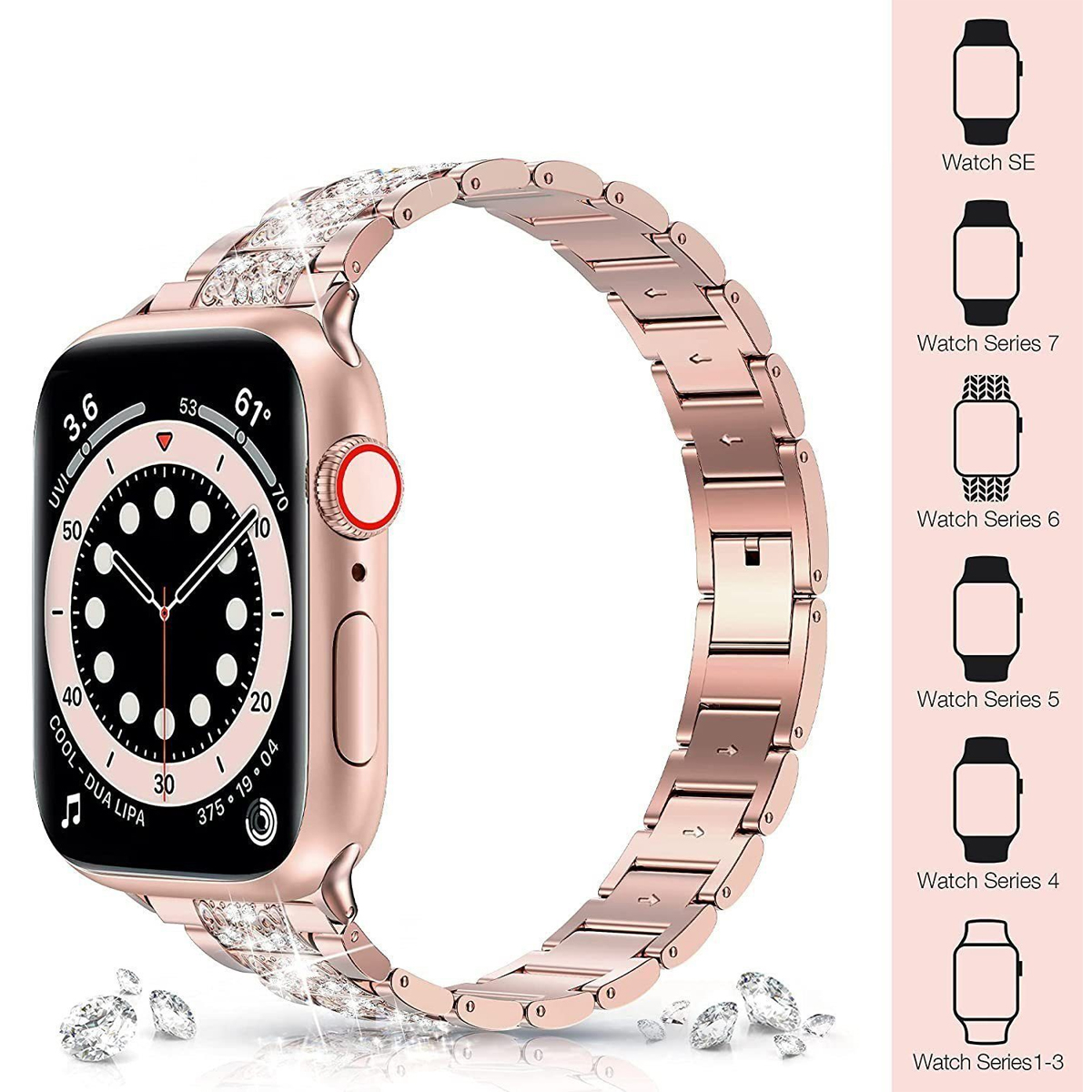 KINSI Watch Band 38/40/41mm, Smartwatch Armbänder, Apple, für