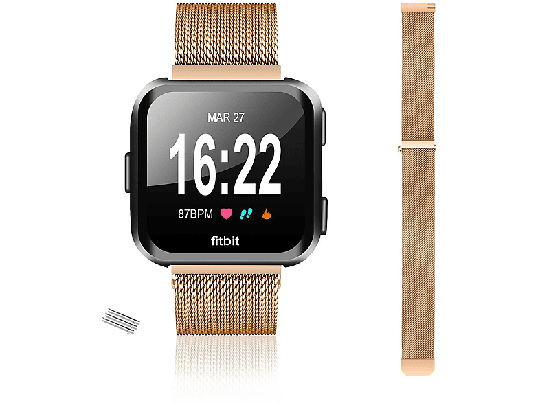 DIIDA Smartwatch-Armband, Uhrenarmbänder, für Fitbit Versa / 2 /Lite/ Versa SE, Smartwatch Armbänder, Fitbit, Watch 18mm, Roségold