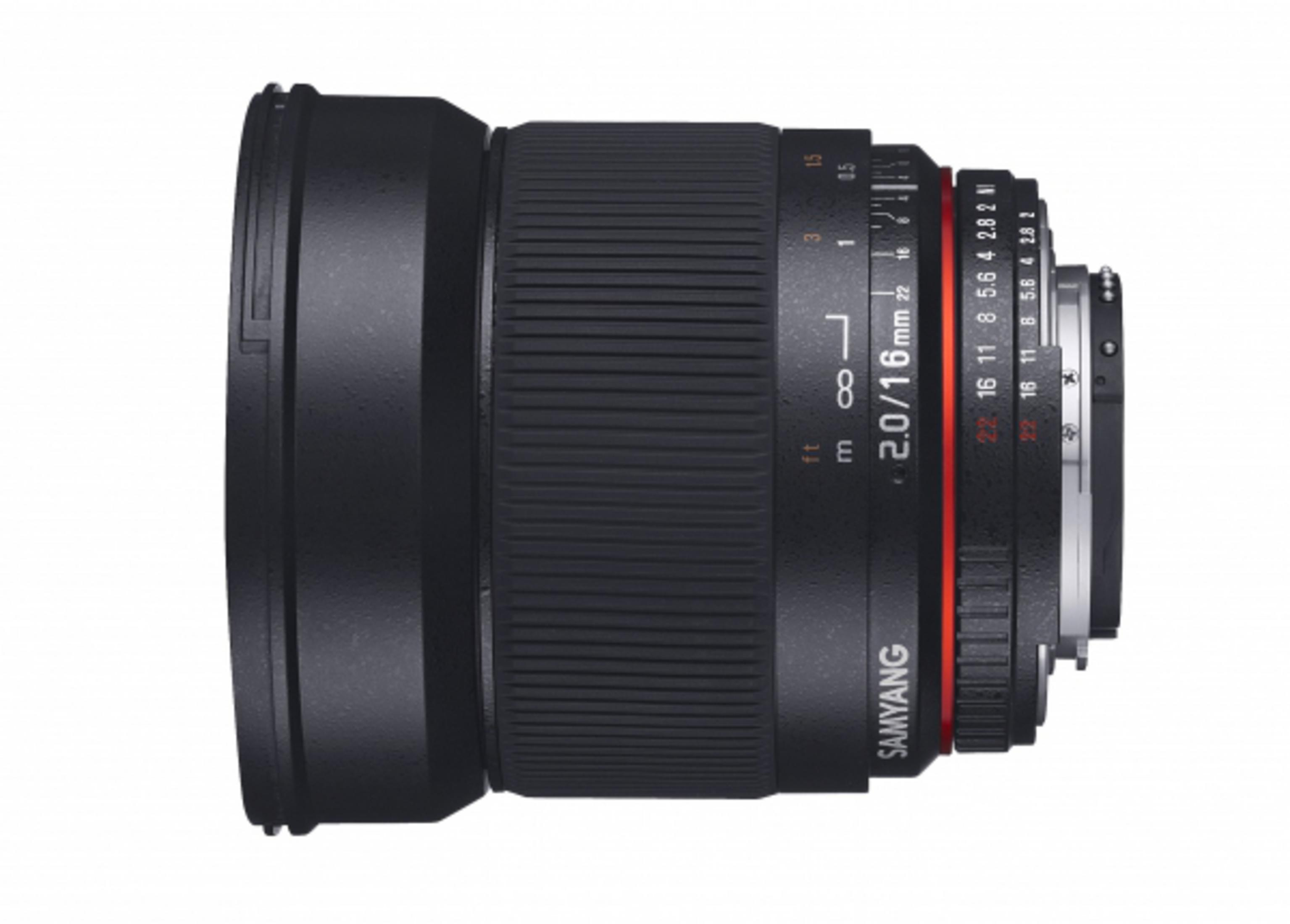 SAMYANG 1120703101 16MM F2.0 F-Mount, (Objektiv f/2 16 AE mm für - Schwarz) NIKON Nikon