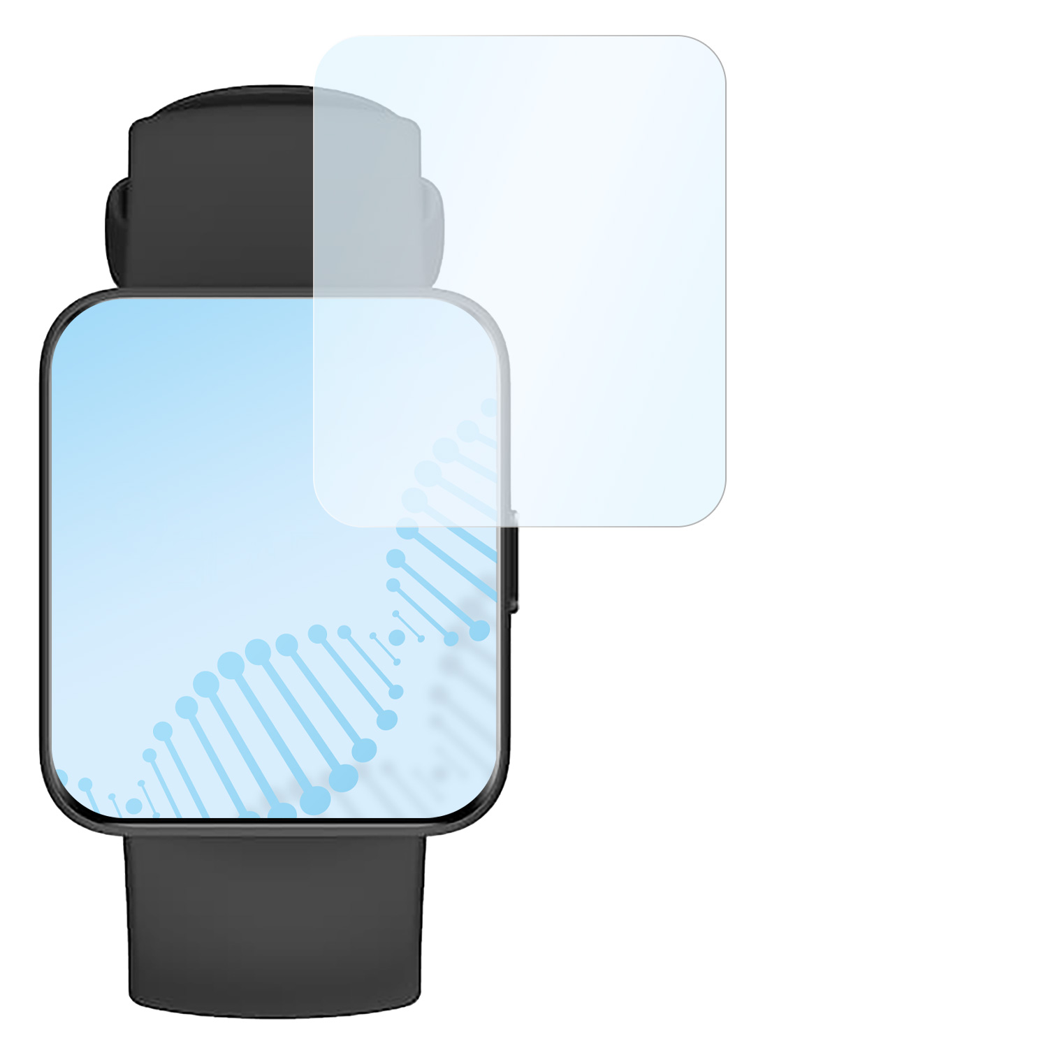SLABO antibakteriell flexibles Hybridglas Lite) 2 Displayschutz(für Redmi Xiaomi Watch