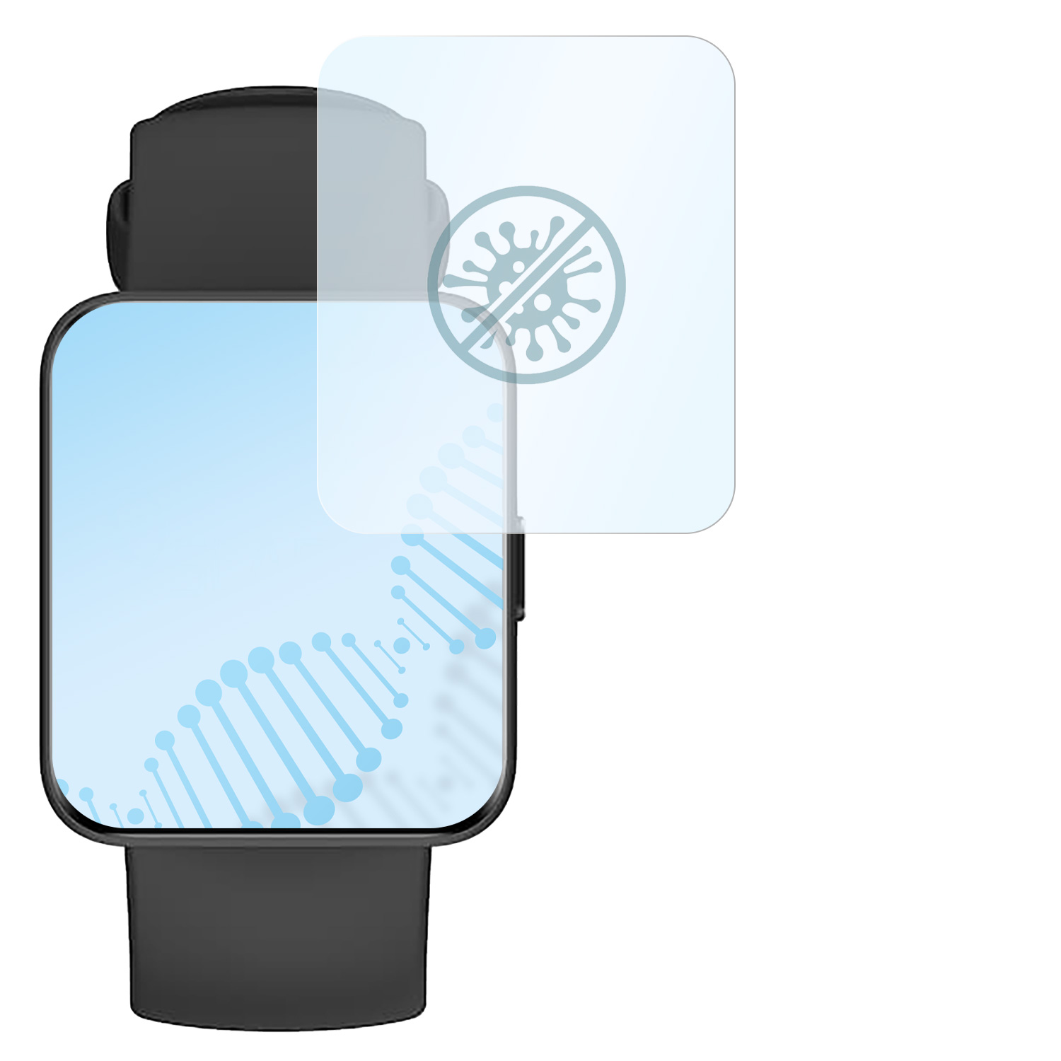SLABO antibakteriell flexibles Watch Displayschutz(für Lite) Hybridglas Xiaomi Redmi 2