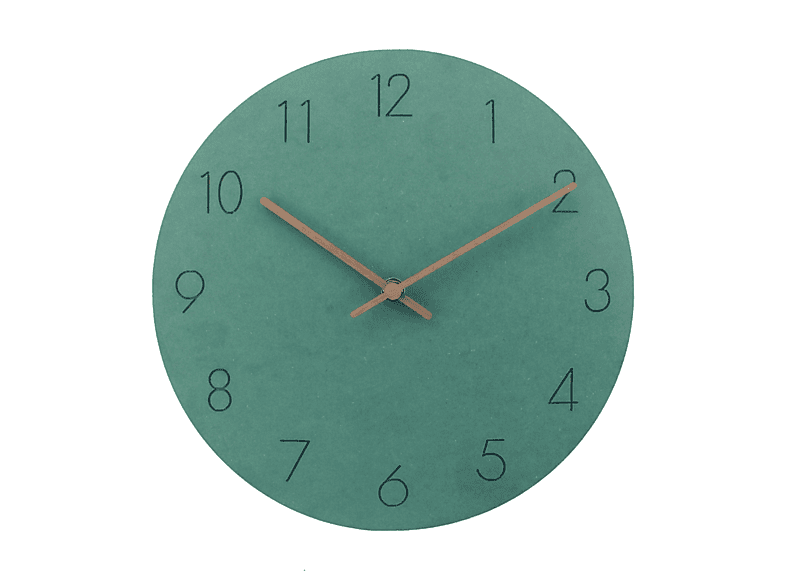 UWOT Holzwanduhr: genaues Timing, einfach modisch, leise und und energiesparend,Grün Uhren
