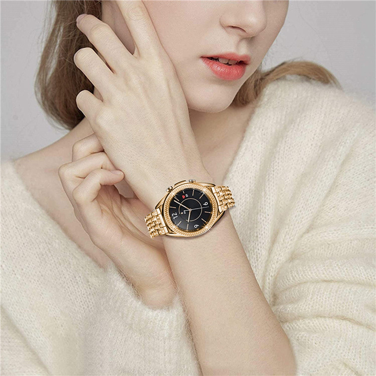 DIIDA Smartwatch-Armband Armband, diamantenes Uhrenarmband, Armbänder, 22mm, Galaxy Smartwatch Watch, Samsung, für Uhrenring, Watch Roségold