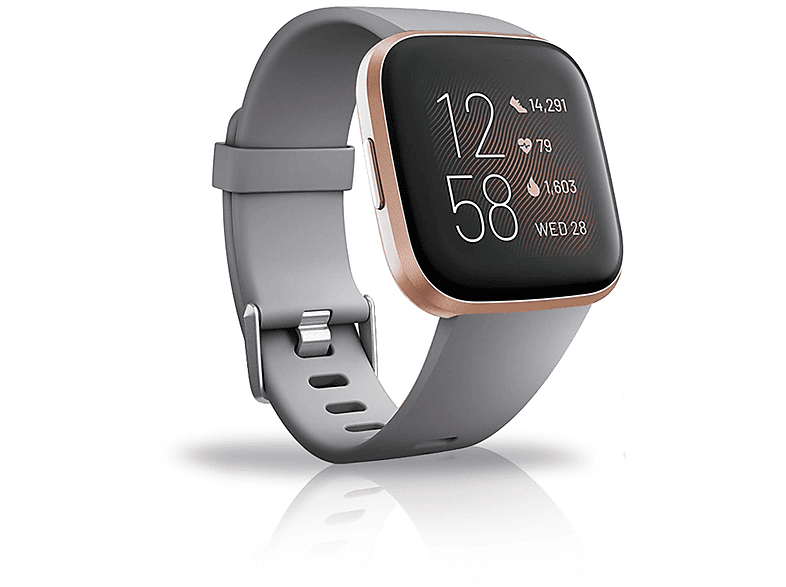 DIIDA Smartwatch-Armband Uhrenarmband,Watchband, Silikon, MediaMarkt | 22mm, Fitbit, Armbänder, Smartwatch Für Versa/2/Lite, Fitbit grau Watch