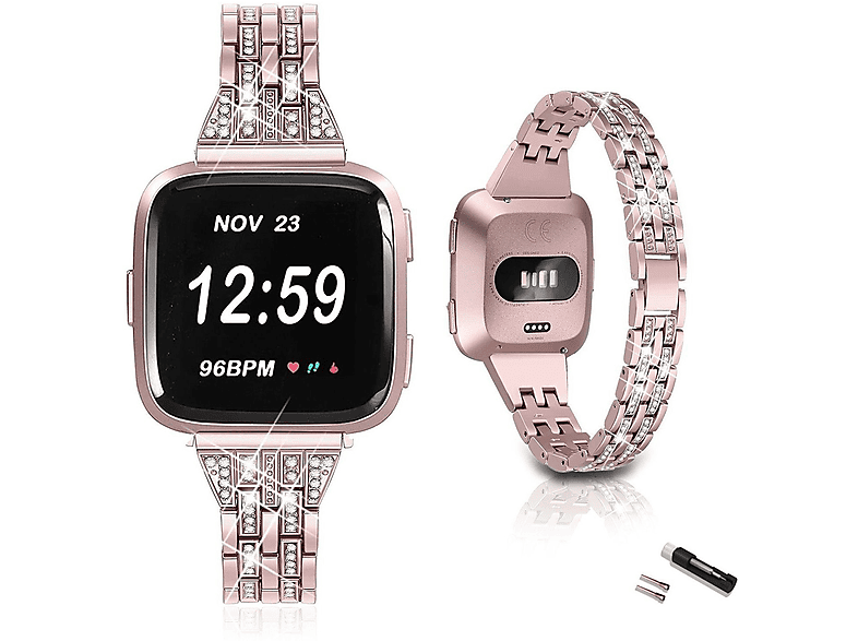 DIIDA Uhrenarmband, Smartwatch-Watch Band, für Versa/Versa 2/Versa SE/Versa Lite, Smartwatch Armbänder, Fitbit, Watch 22mm, Rosenpulver