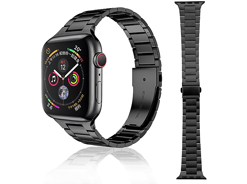 DIIDA Smartwatch Watch Band,Uhrenarmbänder, Passend für Apple iwatch6-1, 42/44/45, Smartwatch Armbänder, Apple, Watch 42/44/45mm, Schwarz
