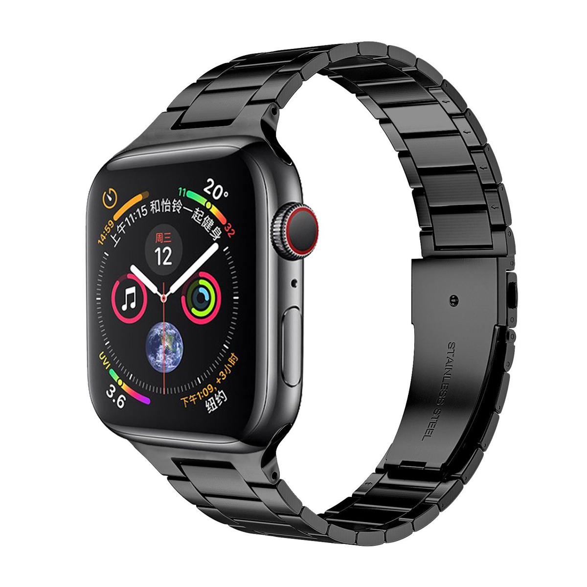 Apple, DIIDA Passend Apple für Smartwatch 42/44/45, Band,Uhrenarmbänder, iwatch6-1, Watch Watch Schwarz Smartwatch 42/44/45mm, Armbänder,