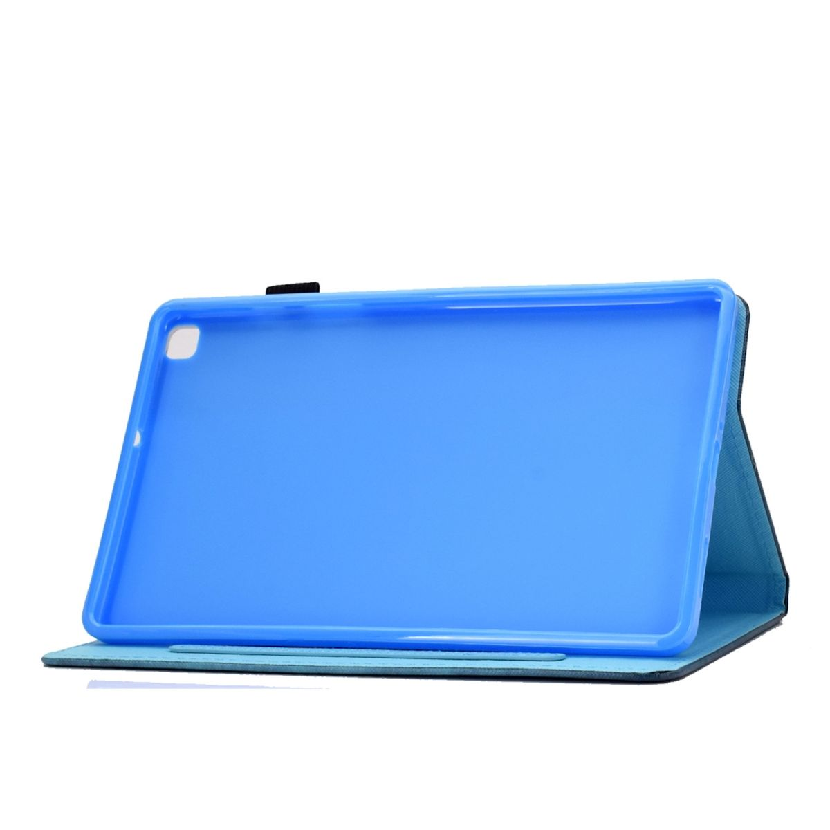 & Kunststoff Samsung Cover Tablethülle Full Silikon WIGENTO Druck Blau / Motiv Kunstleder, Aufstellbare Kunstleder / Tasche Halterung für Muster mit Stift