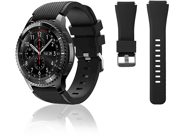 DIIDA Smartwatch-Armband Uhrenarmband,Watch Band,Armband,Uhrenarmbänder, Smartwatch Armbänder, Samsung, Watch 22mm, Schwarz