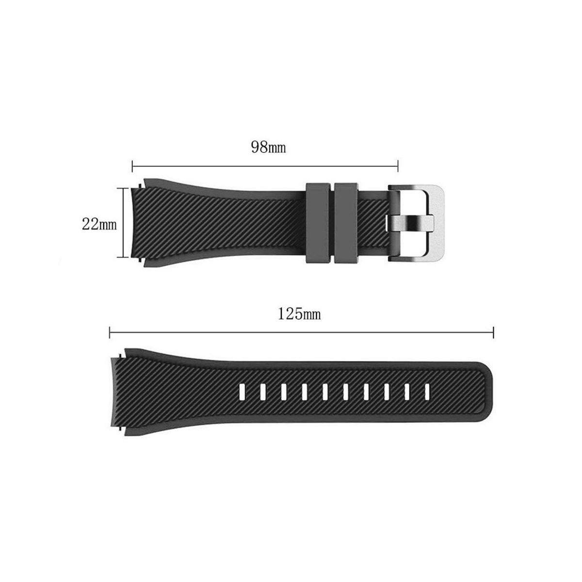 DIIDA Smartwatch-Armband Uhrenarmband,Watch Samsung, Smartwatch Armbänder, Band,Armband,Uhrenarmbänder, Watch 22mm, Schwarz