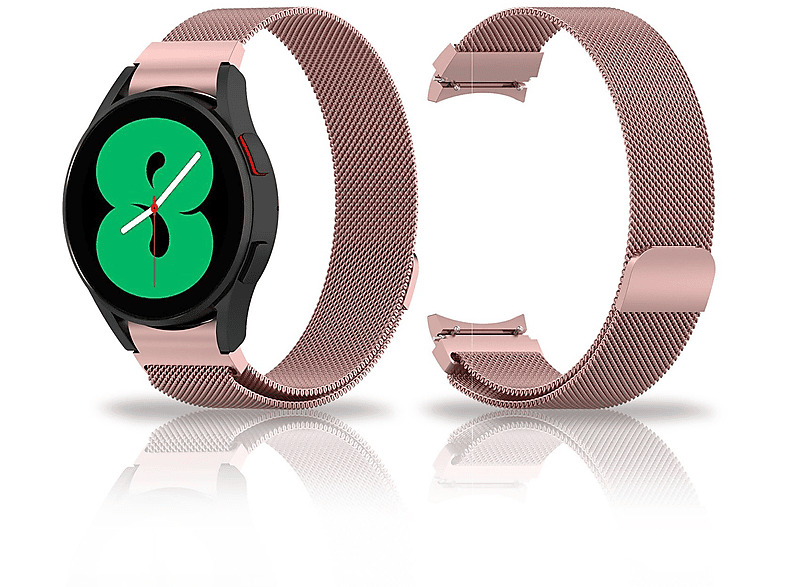 DIIDA Smartwatch-Armband Uhrenarmband,Watch Band,für Samsung Galaxy Watch5/4, Smartwatch Armbänder, Samsung, Watch 22mm, Mailänder Rose Rosa