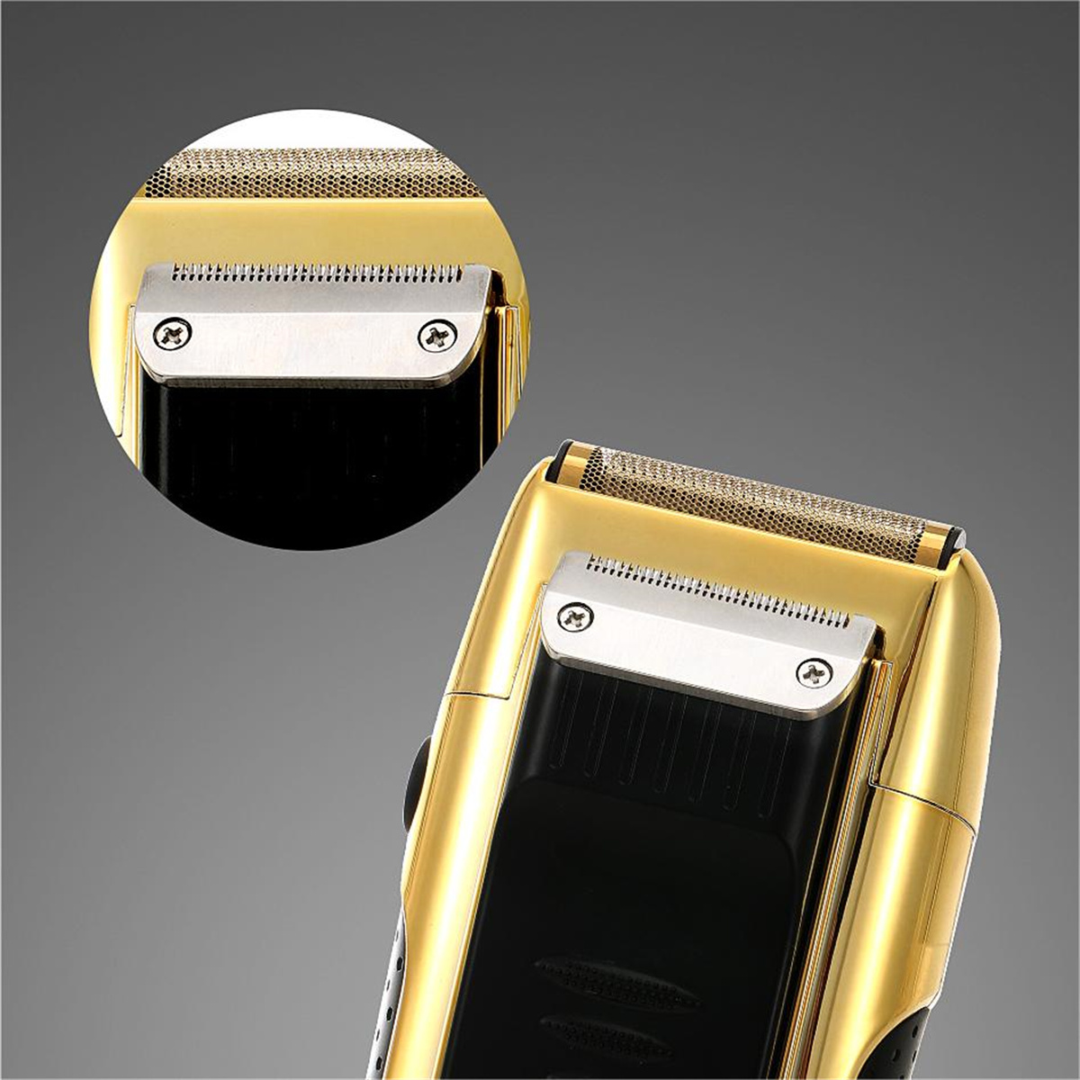 Digitaler Rasierhobel Gold Glatze SHAOKE Drücker Friseur Rasierapparat Ölkopf Elektrischer Bartschneider