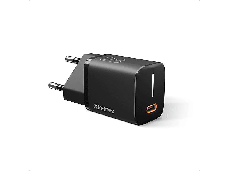 XTREMES Fast Charger (GC08) PD 3.0 20W (ohne Kabel) Ladegerät-Adapter Tablets, Samsung, Handys, iPhone, Smartwatches, Apple, Redmi, Xiaomi, Matt Black